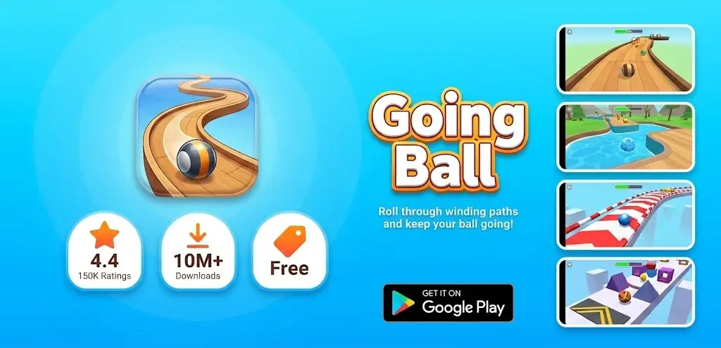 Going Balls APK download – rolling ball on a neon track