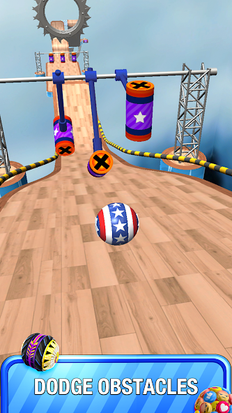 Going Balls post-level reward screen with optional multiplier
